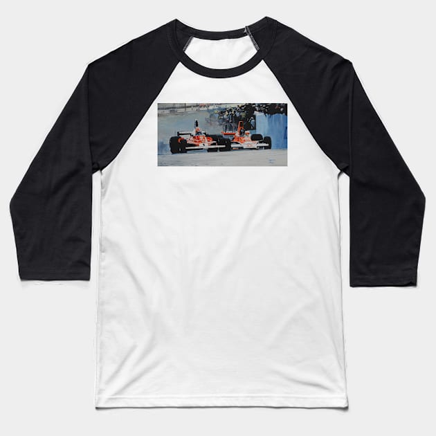 Niki Lauda vs James Hunt Baseball T-Shirt by oleynik